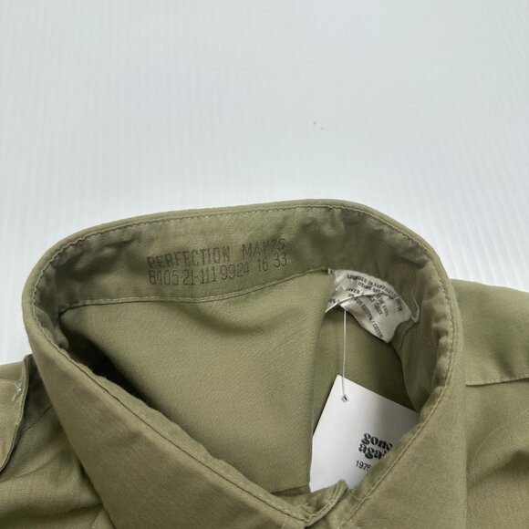 1975 Military Double Pocket Dress Shirt XL - Picture 3 of 3